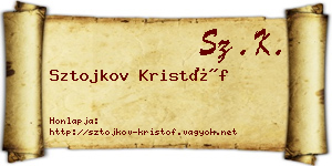Sztojkov Kristóf névjegykártya